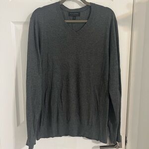 Banana Republic Luxe Sweater collection Charcoal V-Neck